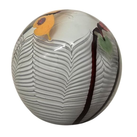 Bridgeton Studio 1978 Chris Buzzini Butterfly & Flower Paperweight - Picture 7 of 15